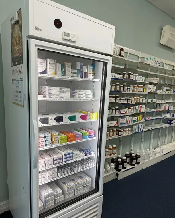 Pharmacy cold storage and refrigerated medications